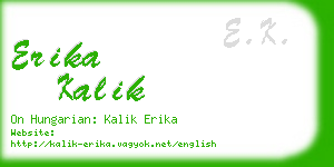 erika kalik business card